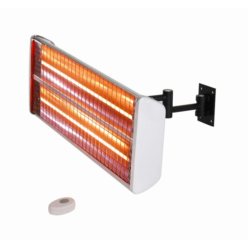 Wall Mounted Electric Outdoor Heater - With Remote
